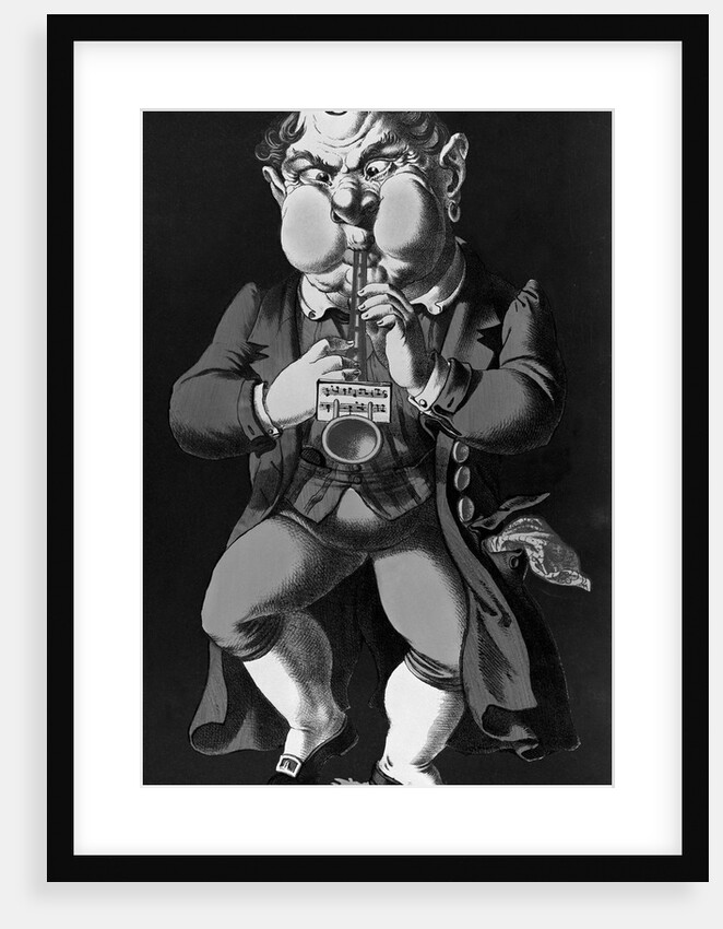 Man Playing The Flute And Dancing by Anonymous