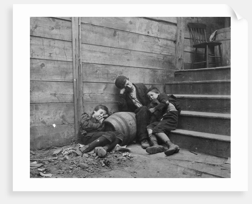 Poor and Homeless Sleeping on Streets by Anonymous