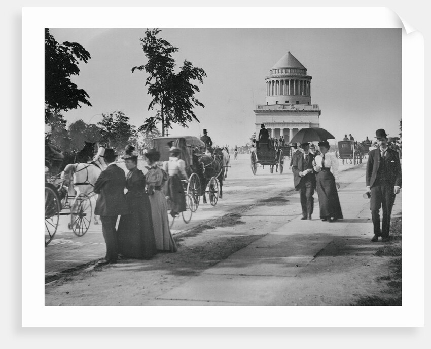 Pedestrians and Wagon Travelers near Grant's Tomb by Anonymous