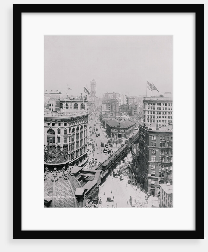 Aerial View of Business District on Broadway by Anonymous