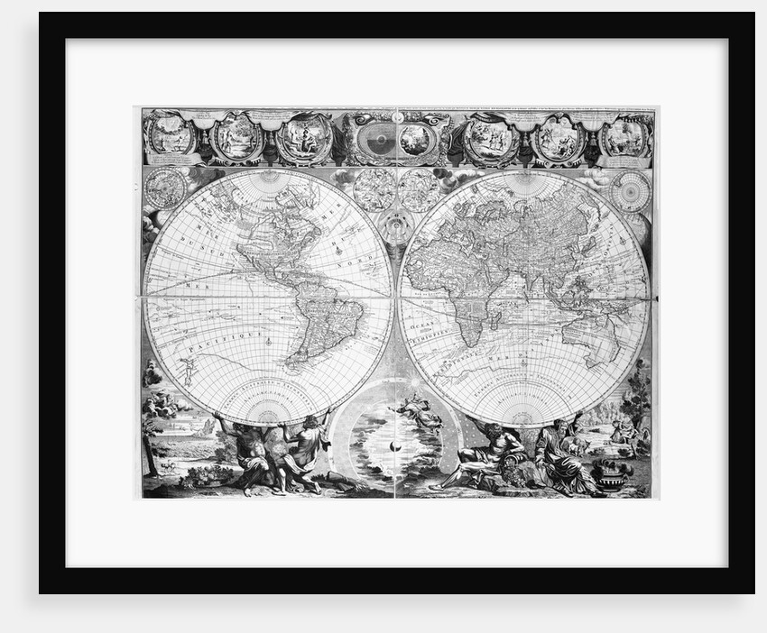 Two Hemisphere World Map by Anonymous