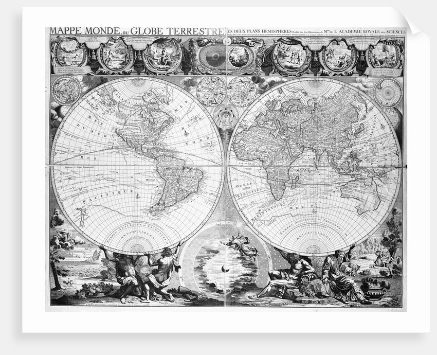 Two Hemisphere World Map by Anonymous