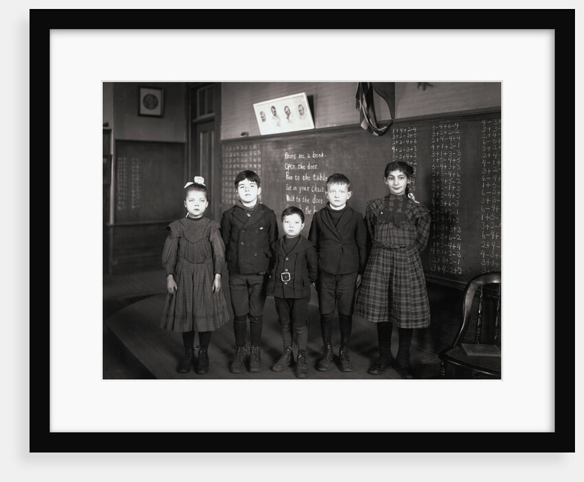 Children Posing in Classroom by Anonymous
