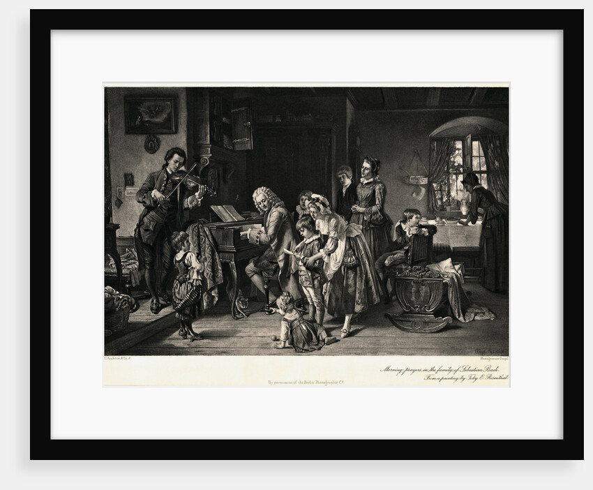 Morning Prayers in the Family of Sebastian Bach Photogravure by Anonymous