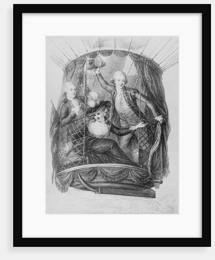 Vincent Lundari and Mrs LA Sage in a Hot Air Balloon in 1785 by Anonymous