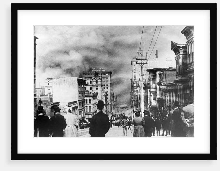 Residents Watching Fire by Anonymous