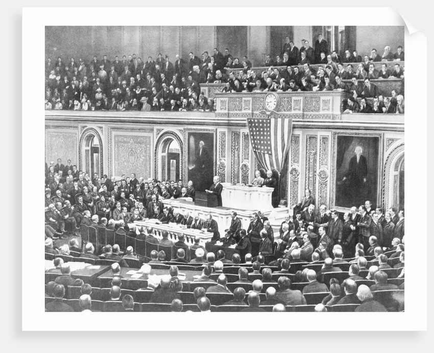 Woodrow Wilson Addressing Congress by Anonymous