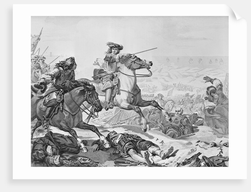 Engraving Depicting Battle of the Dunes by Anonymous