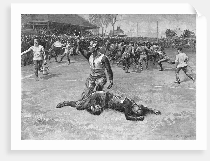 Injured Player Lying on the Field by Anonymous