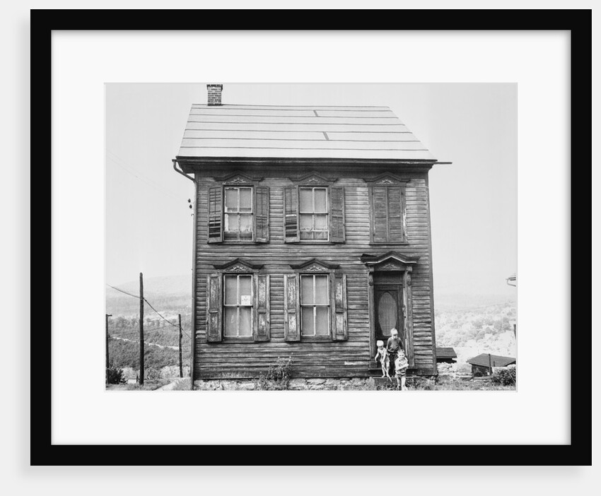Children Leaving Abandoned House by Anonymous