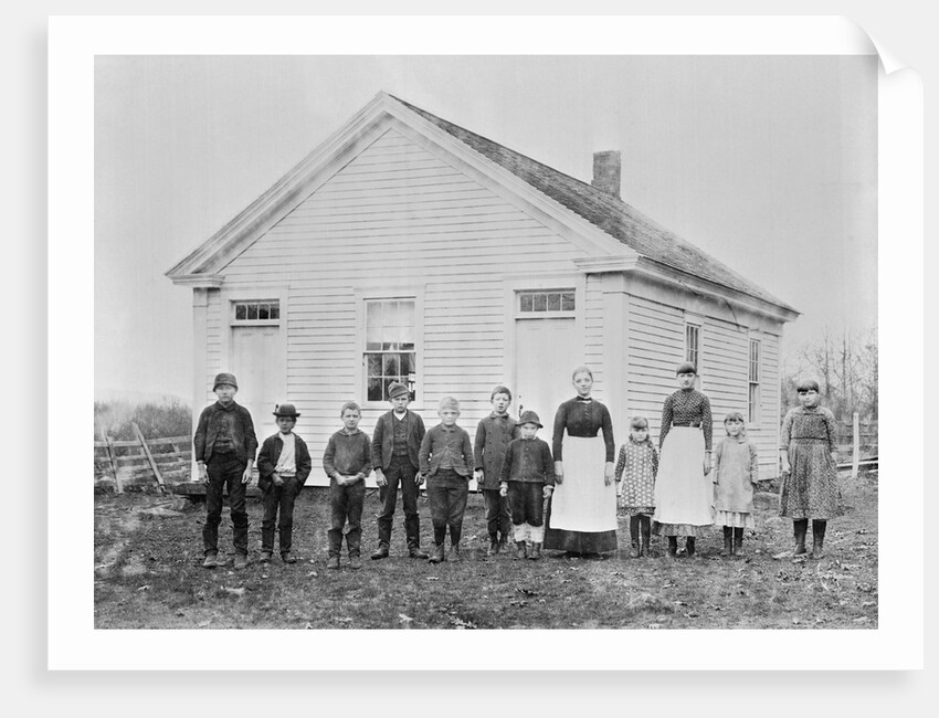School Teachers Standing with Students by Anonymous