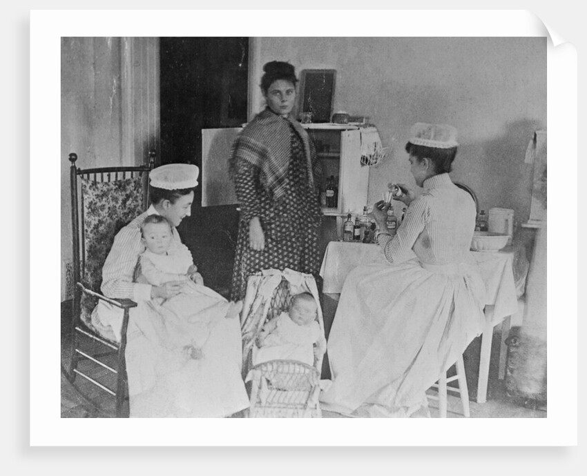 Nurses Caring for Children in Hospital by Anonymous