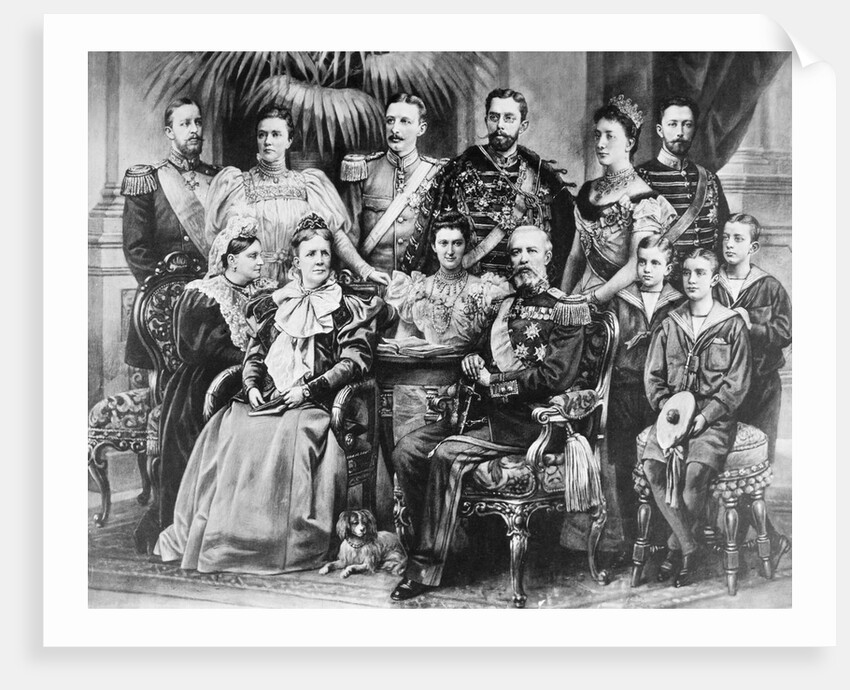 King Oscar II with Swedish Royal Family by Anonymous
