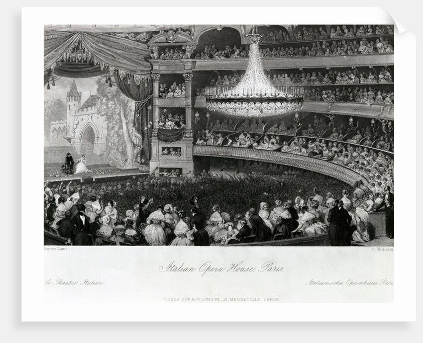 Interior of the Theatre Italien (Ovation of an Actor) by Eugene Lami