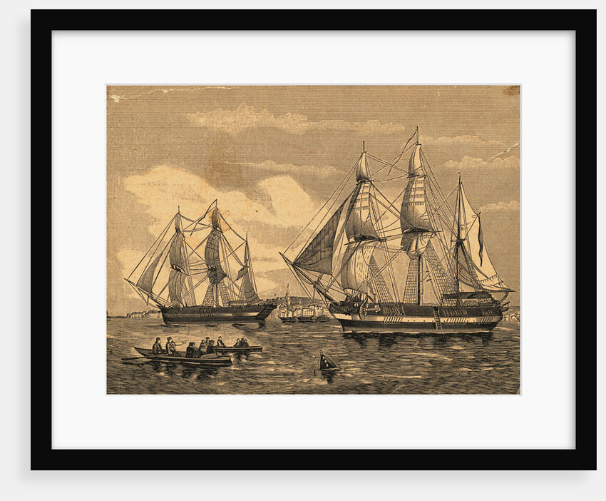 Engraving of HMS Erebus and HMS Terror by Anonymous