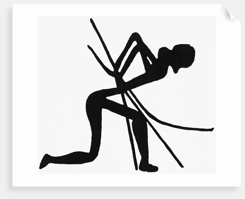 Profile Cave Drawing of an Archer by Anonymous