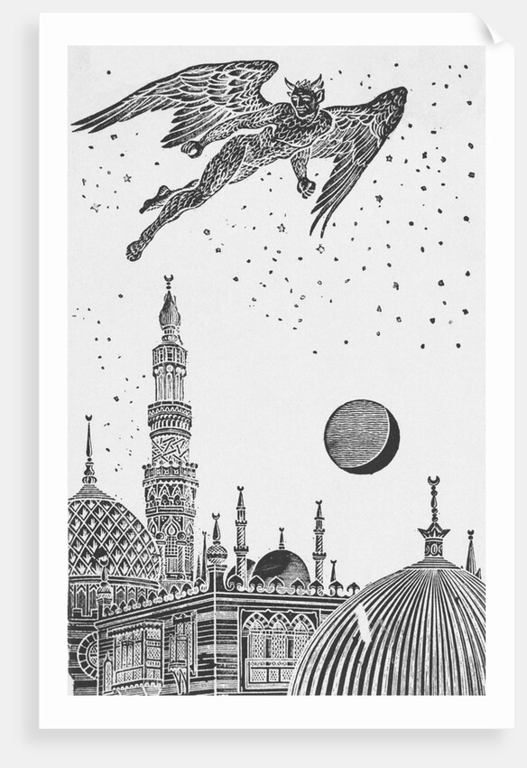 Illustration of the Devil Hovering over City of Constantinople by Anonymous