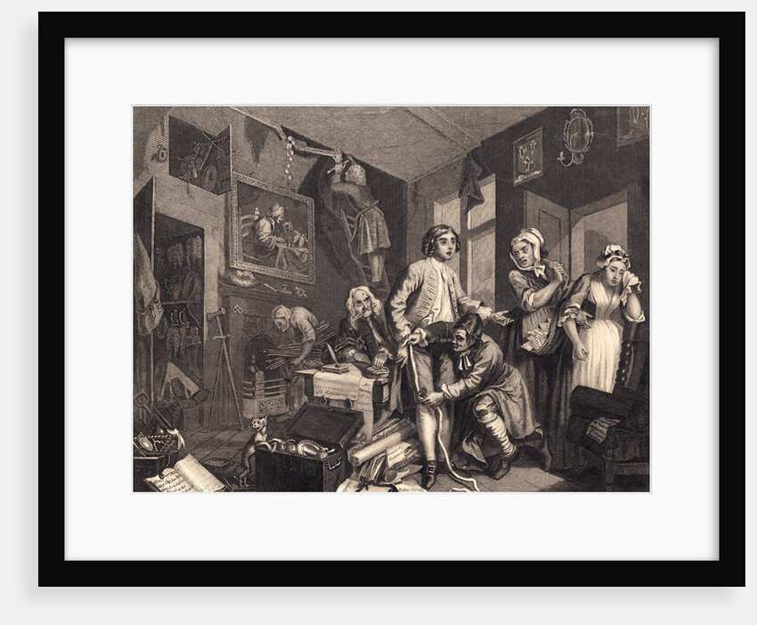 The Young Heir Taking Possession from the Series A Rake's Progress by William Hogarth
