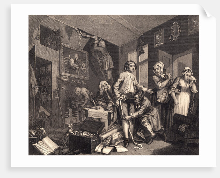 The Young Heir Taking Possession from the Series A Rake's Progress by William Hogarth