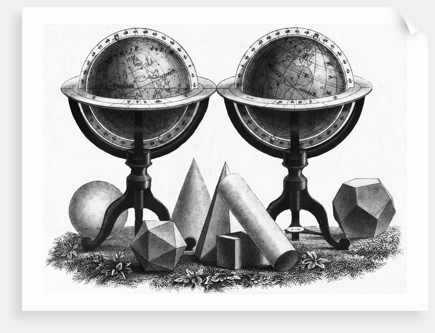 Earth Globe Designs with Various Shapes at the Base by Anonymous