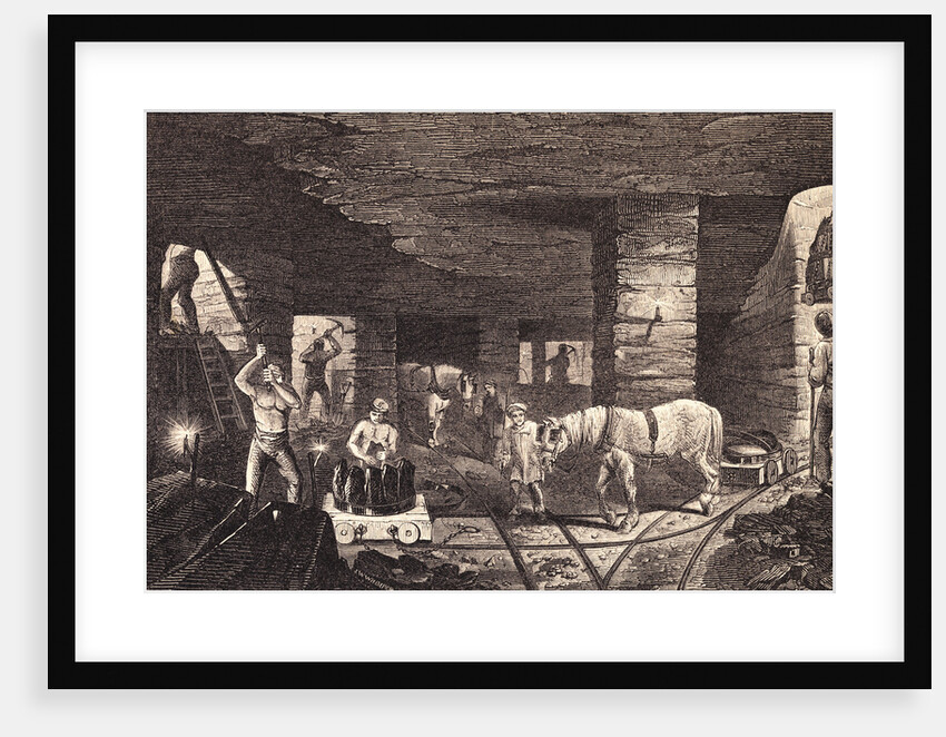 Men Working in Coal Mine by Anonymous