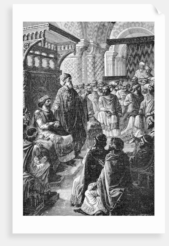 Illustration of the Coronation of Hugh Capet by Anonymous