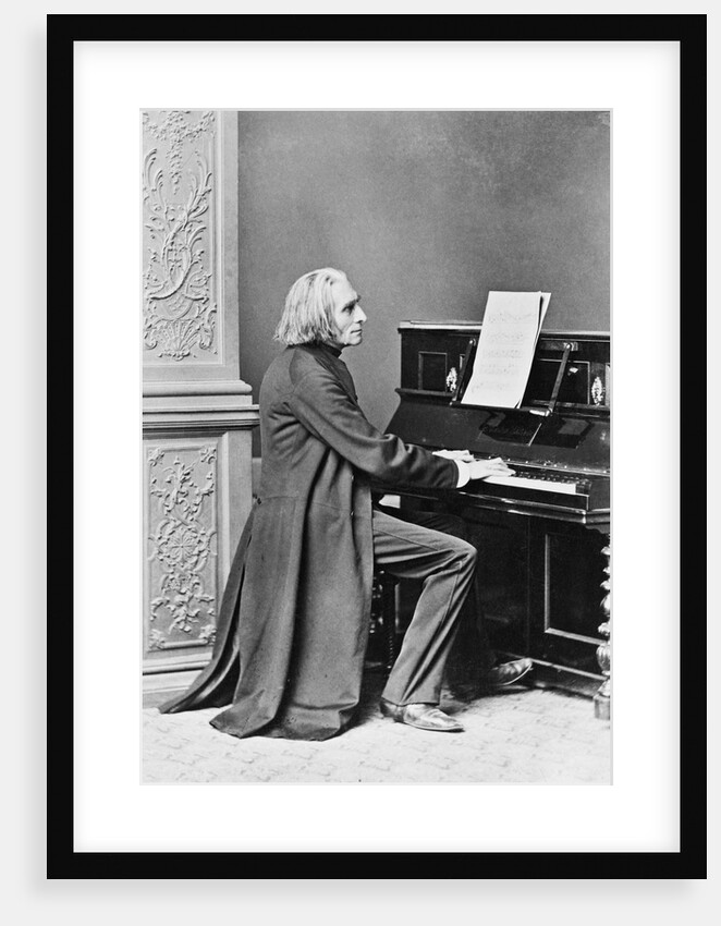 Franz Liszt Playing the Piano by Anonymous