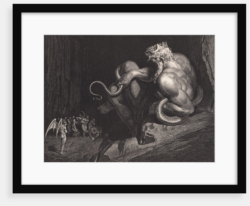 Engraving of Minos by Gustave Dore