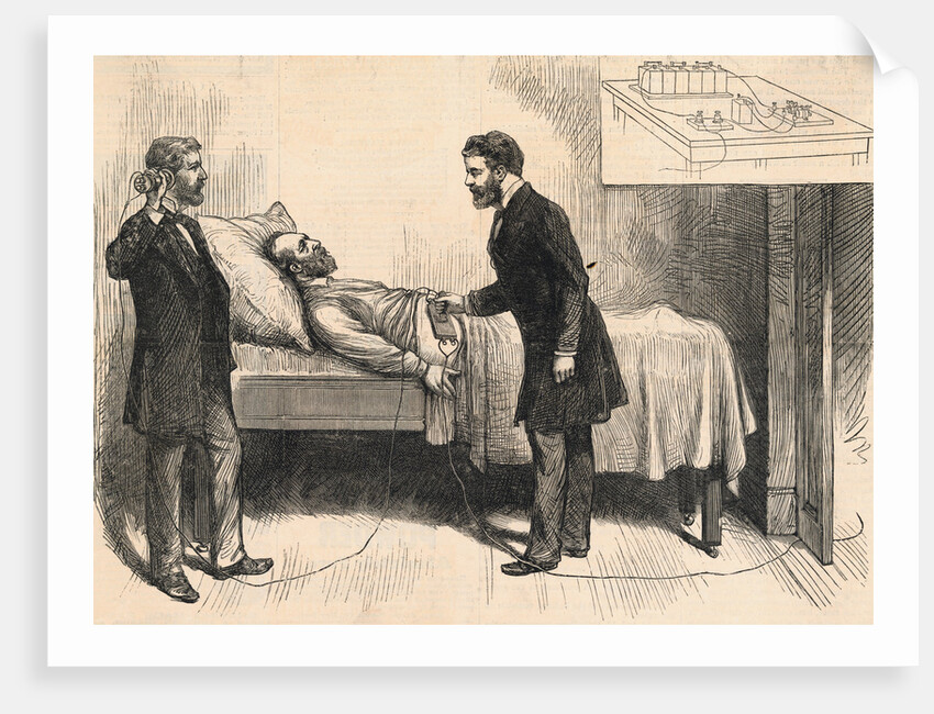 Alexander Graham Bell Trying to Locate Bullet in President Garfield by Anonymous