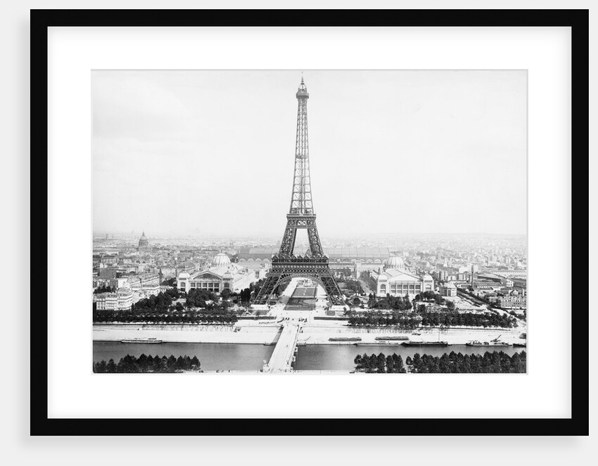 Panoramic View of Exhibition Grounds in Paris with Eiffel Tower by Anonymous