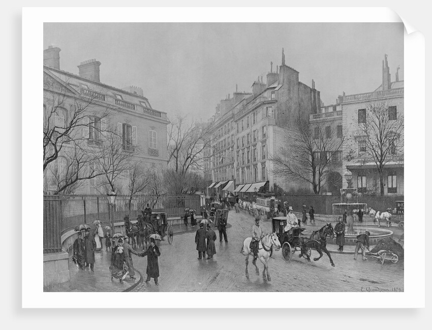 La Place St. Georges, Paris by Edmond-Georges Grandjean