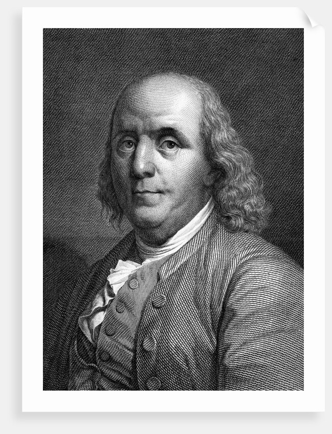Engraved Portrait of Benjamin Franklin by Anonymous