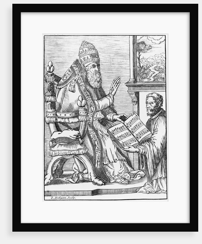 Print of Palestrina Showing Pope Julian III His New Mass by Anonymous