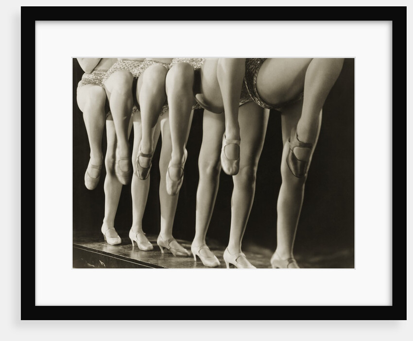 Chorus Girls Lining Up Showing Legs by Anonymous