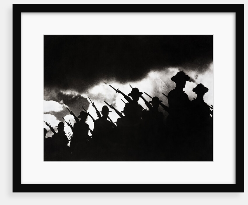 Armed Soldiers Marching by Anonymous