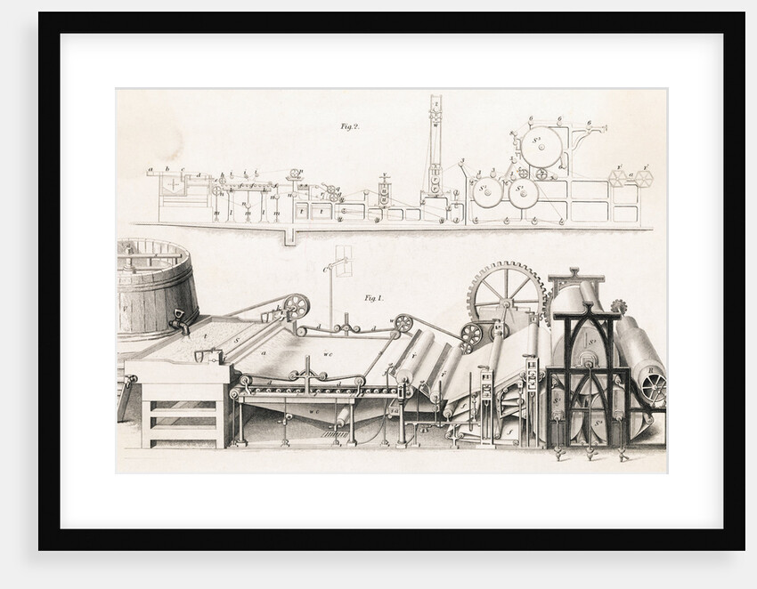 Illustration of Paper Making Machine by Anonymous