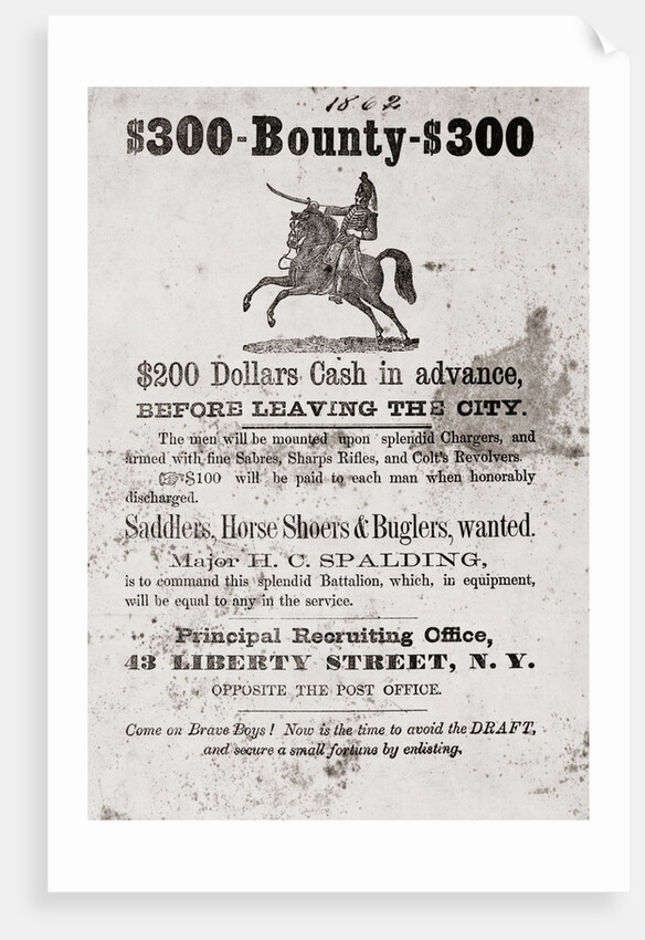 Civil War Recruiting Poster by Anonymous