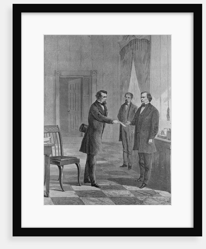 Andrew Johnson Receiving Impeachment Summons by Anonymous