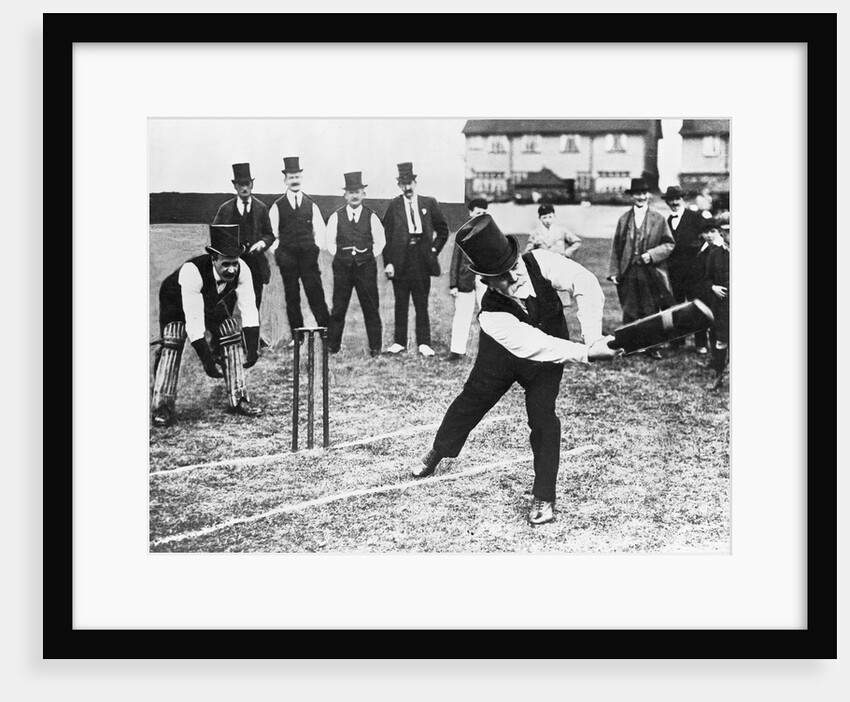 Man Playing Cricket by Anonymous