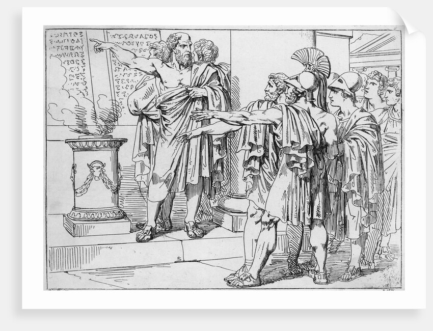 Solon Forcing Citizens To Read His Posted Laws by Anonymous