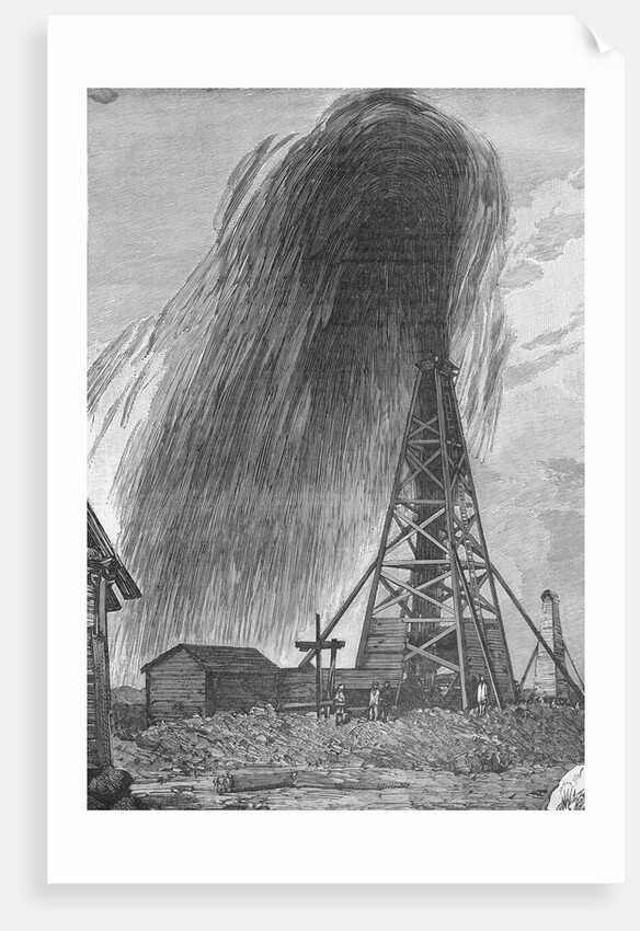 Well Spouting Petroleum by Anonymous