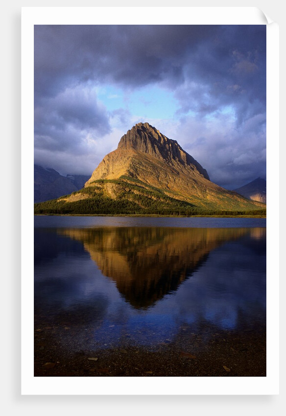 Grinnel Point Reflected in Swiftcurrent Lake by Anonymous