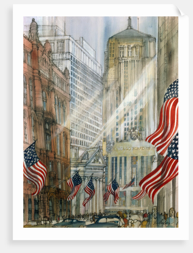 Trading Floor of the Chicago Board of Trade by Franklin McMahon