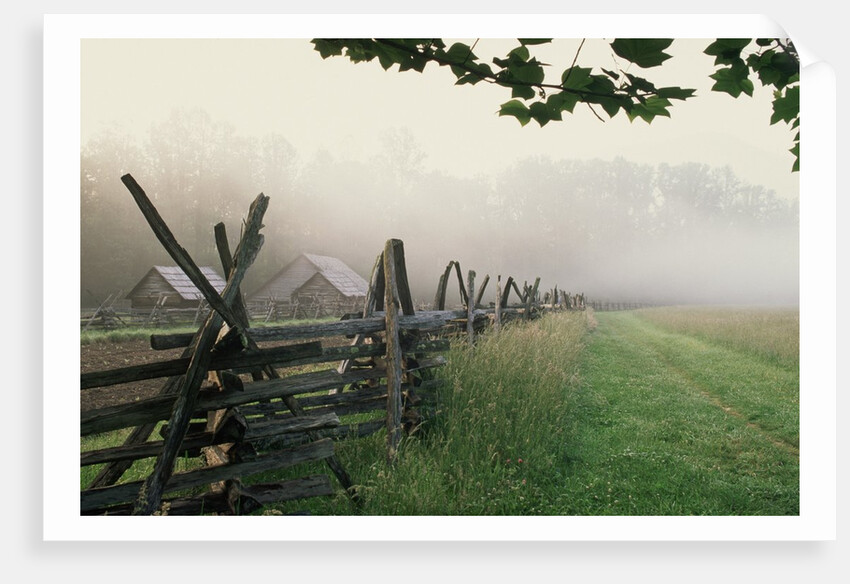 Morning Fog on a Mountain Farm by Anonymous