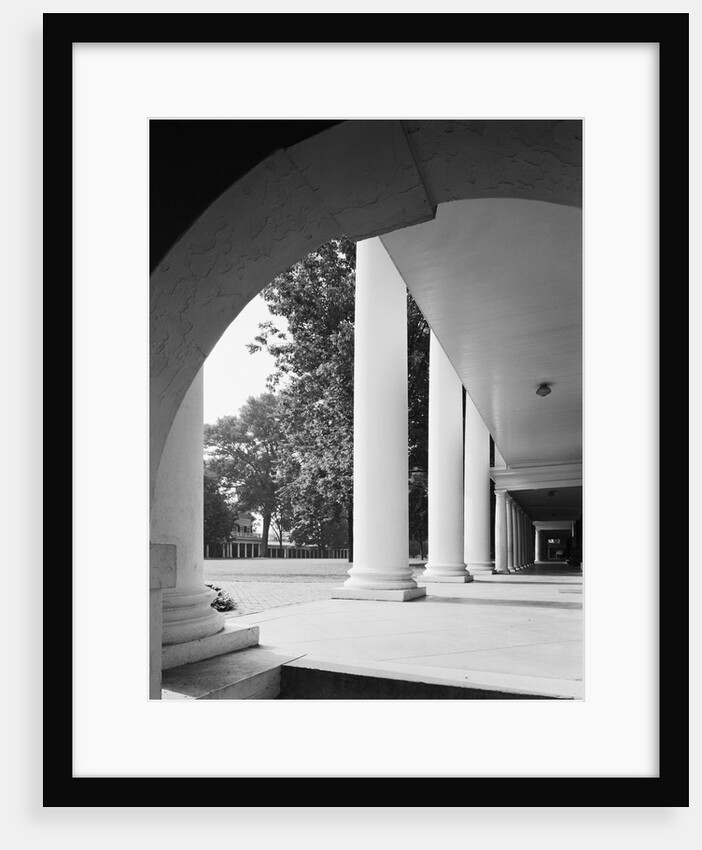 Colonnade and Portico at the Academical Village, University of Virginia, Charlottesville by Anonymous
