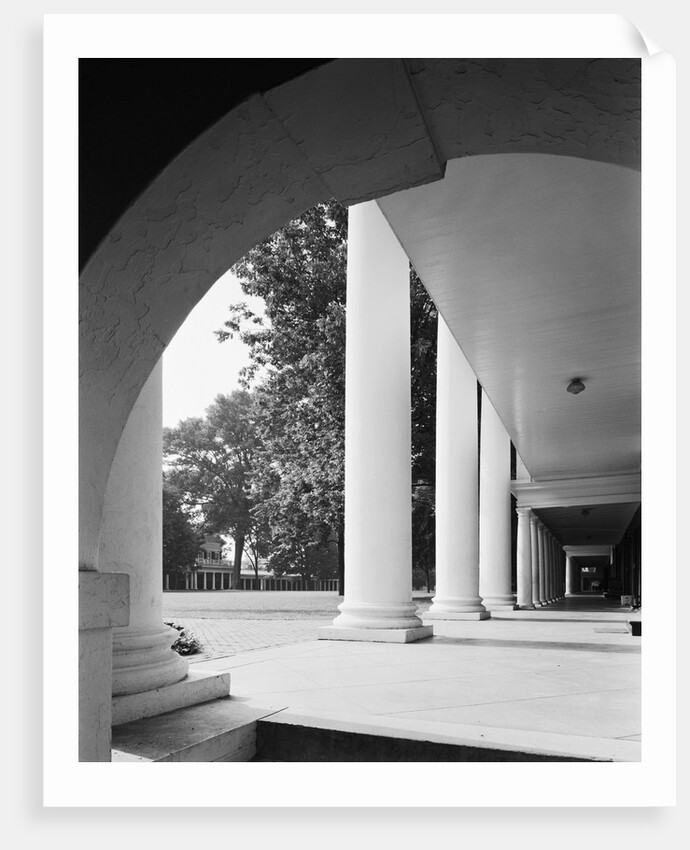 Colonnade and Portico at the Academical Village, University of Virginia, Charlottesville by Anonymous