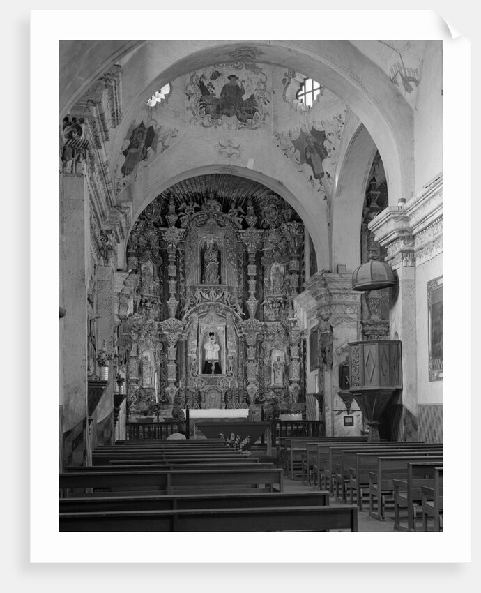 Interior of the Mission Church of San Xavier del Bac by Anonymous