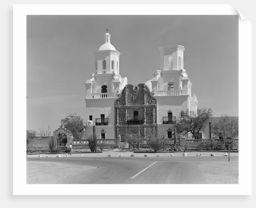 Facade of the Mission Church of San Xavier del Bac by Anonymous