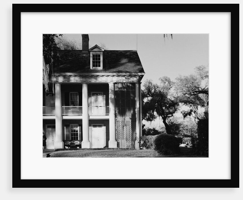 Corner of Shadows-on-the-Teche with Screens Concealing Outdoor Staircase by Anonymous