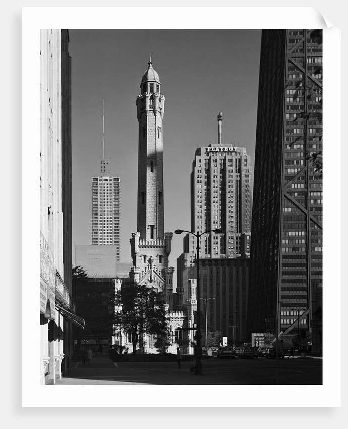 Old Water Tower, Playboy Building, and John Hancock Center by Anonymous